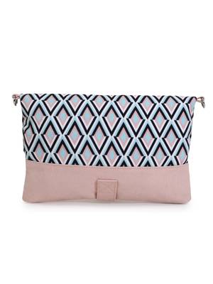 Geomat Coral & Multi Polycotton Geometric Digital Print Sling Bag 4