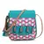 Rangoli Sea Green & Pink Polycotton Tulip Digital Print Sling Bag