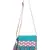 Rangoli Sea Green & Pink Polycotton Tulip Digital Print Sling Bag