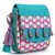 Rangoli Sea Green & Pink Polycotton Tulip Digital Print Sling Bag
