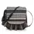 Geomat Grey & Multi Acrylic Jacquard & Canvas Striped Sling Bag