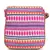 Geomat Pink & Multi Acrylic Jacquard & Canvas Striped Sling Bag