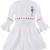 White Cotton  stitched Sleeveless   dress