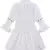 White Cotton  stitched Sleeveless   dress