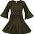 Green Cotton  stitched Sleeveless   dress