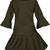 Green Cotton  stitched Sleeveless   dress