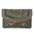 Ghoomar Copper & Turquoise Cotton Canvas Abstract Embellished Sling Bag