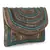 Ghoomar Copper & Turquoise Cotton Canvas Abstract Embellished Sling Bag