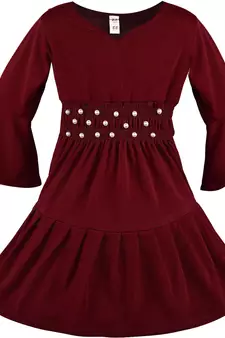 Maroon Cotton  stitched Sleeveless   dress