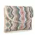 Blush White, Pastel Pink & Pastel Blue  Cotton Canvas Chevron Embellished Sling Bag