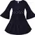 blue Cotton  stitched Short Sleeve   dress