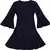 blue Cotton  stitched Short Sleeve   dress