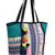 Geomat Sea Green & Multicolor Acrylic Jacquard & Cotton Canvas Striped Tote Bag