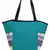 Geomat Sea Green & Multicolor Acrylic Jacquard & Cotton Canvas Striped Tote Bag