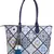 Mandala White, Blue & Multicolor Polycotton Ethnic Motifs Digital Printed Tote Bag