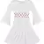 White Cotton  stitched Sleeveless   dress