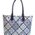 Mandala White, Blue & Multicolor Polycotton Ethnic Motifs Digital Printed Tote Bag