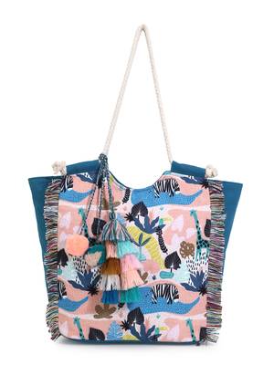 Animal Blue & Multicolor Polycotton & Canvas Quirky Digital Printed Tote Bag 1