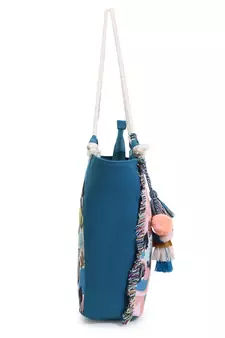Animal Blue & Multicolor Polycotton & Canvas Quirky Digital Printed Tote Bag