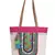 Boho Natural & Multicolor Cotton Jute Boho Embellished Tote Bag