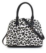 Animal Natural, Black & Gold Cotton Jacquard & Leatherette Animal Print Handheld Bag