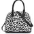 Animal Natural, Black & Gold Cotton Jacquard & Leatherette Animal Print Handheld Bag
