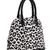Animal Natural, Black & Gold Cotton Jacquard & Leatherette Animal Print Handheld Bag