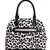 Animal Natural, Black & Gold Cotton Jacquard & Leatherette Animal Print Handheld Bag