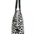Animal Natural, Black & Gold Cotton Jacquard & Leatherette Animal Print Handheld Bag