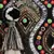 Boho Natural, Black & Multicolor Acrylic Jacquard & Cotton Canvas Trellis Embellished Tote Bag