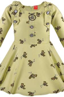 Green Rayon stitched    dress