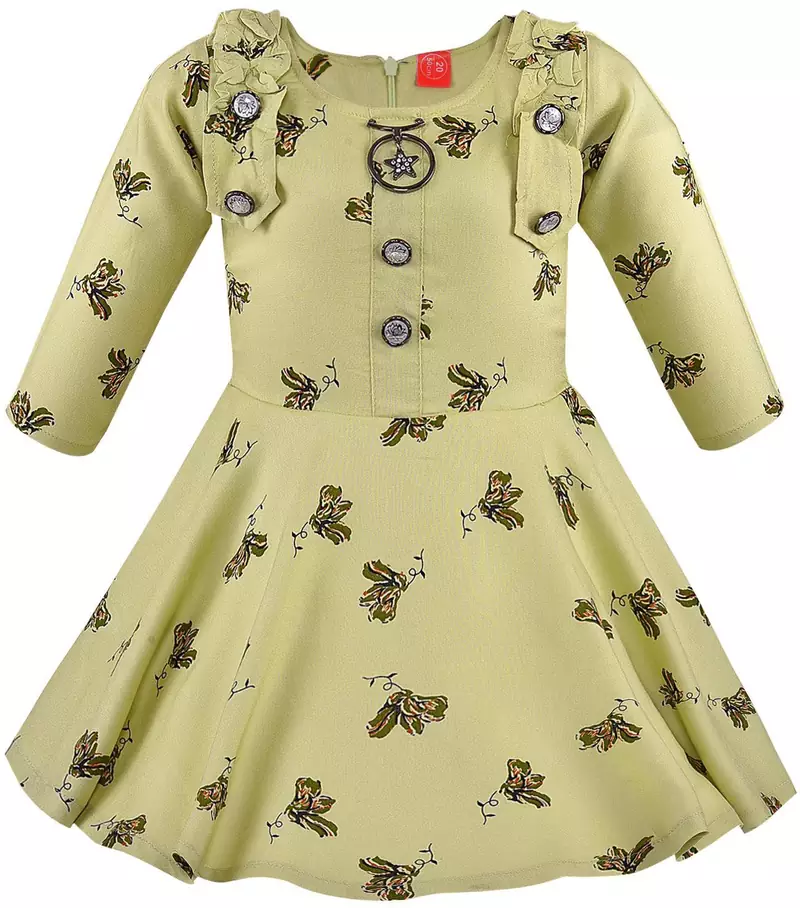 Green Rayon stitched    dress