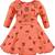 Orange Rayon stitched    dress