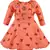 Orange Rayon stitched    dress