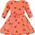 Orange Rayon stitched    dress