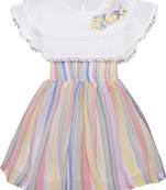 Yellow Georgette stitched    dress