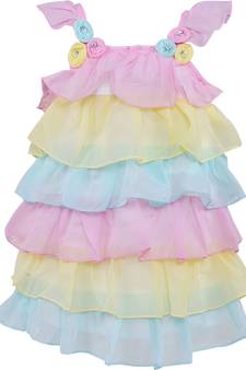 Multicolor Georgette stitched    dress