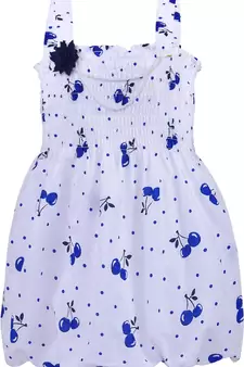 blue Cotton  stitched    dress