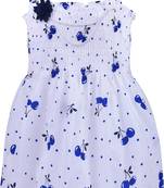 blue Cotton  stitched    dress