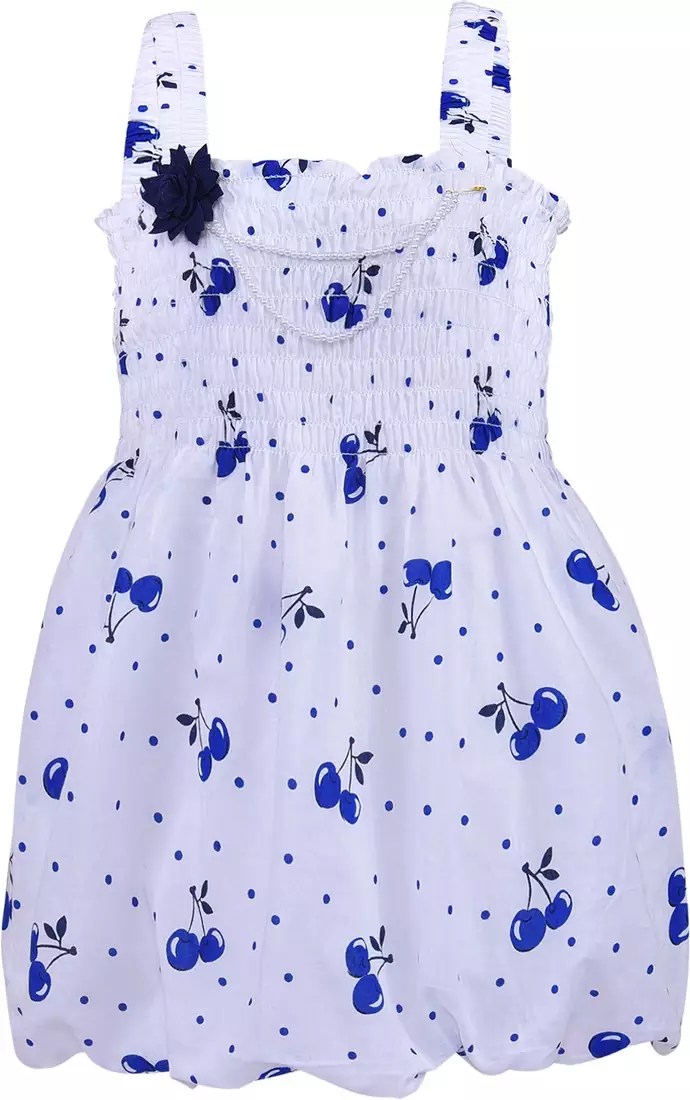 blue Cotton  stitched    dress