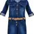 blue Denim stitched    dress