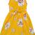 Yellow Cotton  stitched    dress