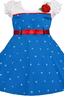 blue Cotton  stitched    dress