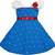 blue Cotton  stitched    dress