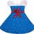 blue Cotton  stitched    dress