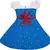 blue Cotton  stitched    dress
