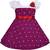 Purple Cotton  stitched    dress
