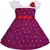 Purple Cotton  stitched    dress