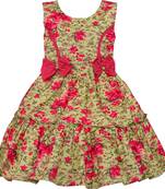 Green Cotton  stitched    dress