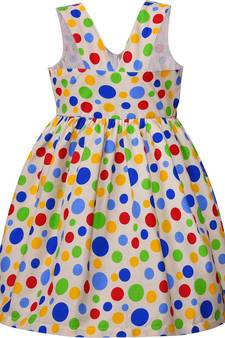 White Cotton  stitched    dress